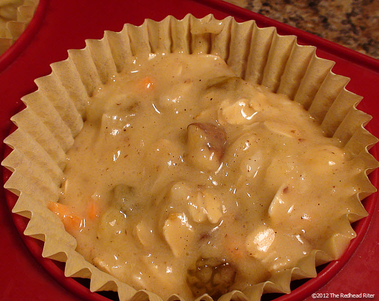 Fill muffin cups 3/4 full