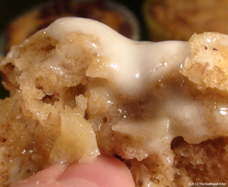 The frosting melts on the Smiling Sunshine Carrot Muffin