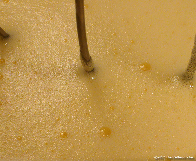 frothy bubbles in the eggs frothy bubbles in the eggs