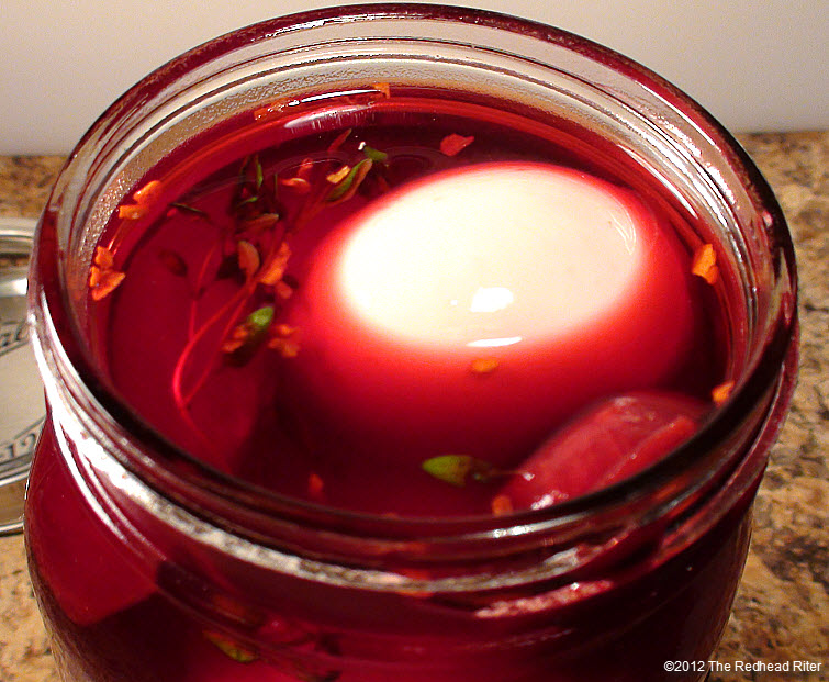 Put all the eggs in the canning jar Put all the eggs in the canning jar