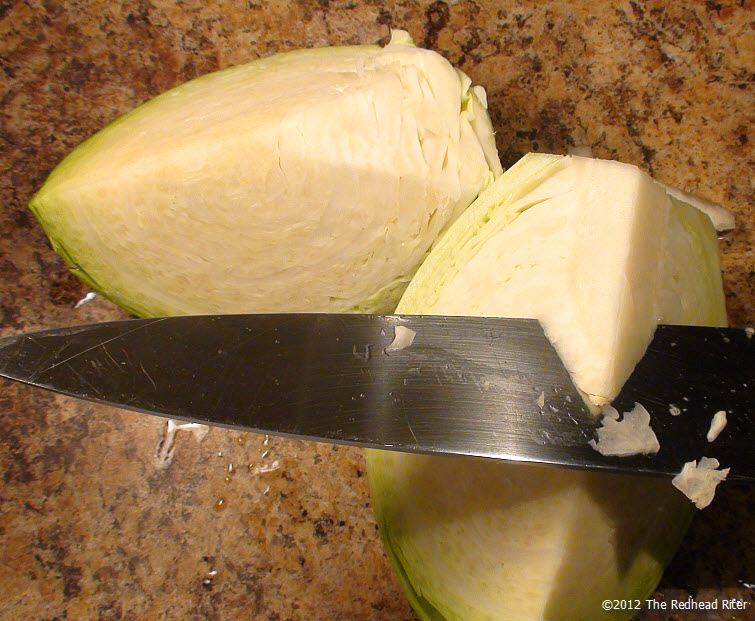 remove the cabbage core remove the cabbage core