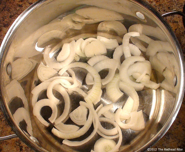 sliced onions in bottom of pot sliced onions in bottom of pot