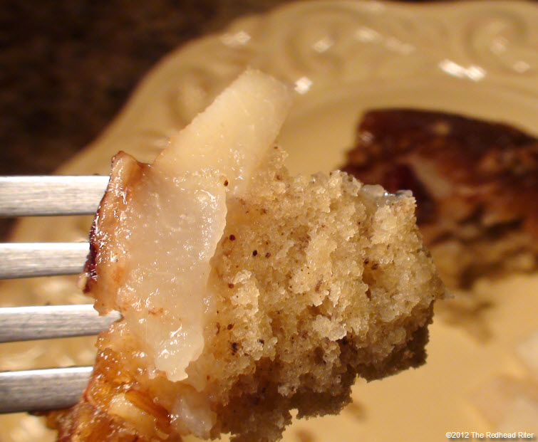 Red Pear Upside Down Banana Cake 33