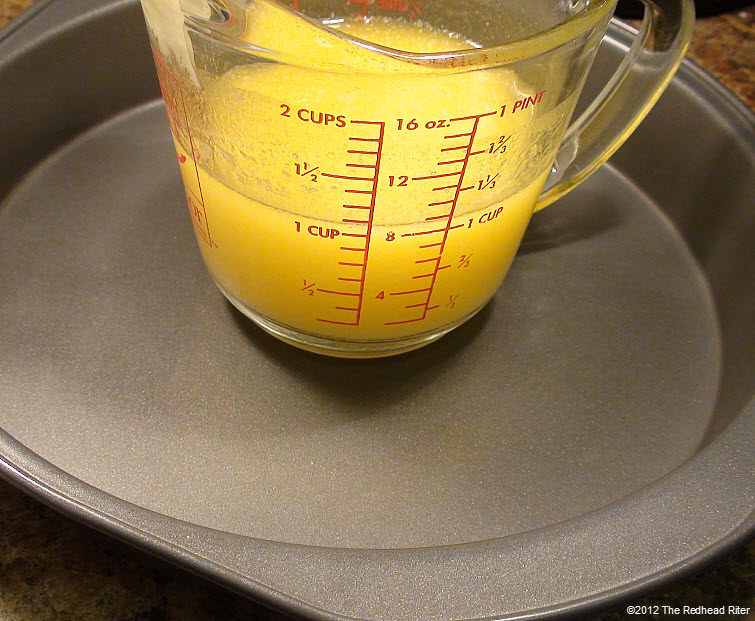 melted butter bottom of pans 13