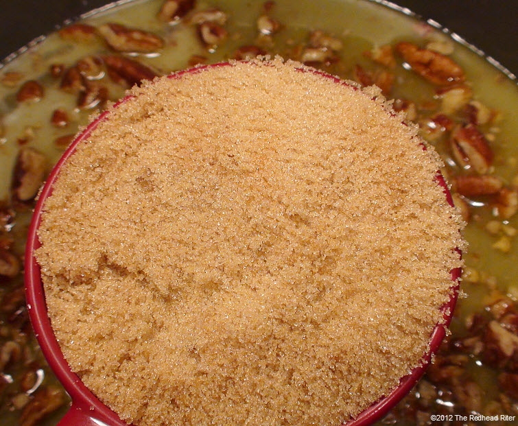 packed brown sugar melted butter 15