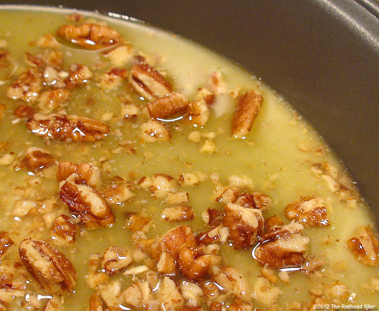 pecans to melted butter pans 14